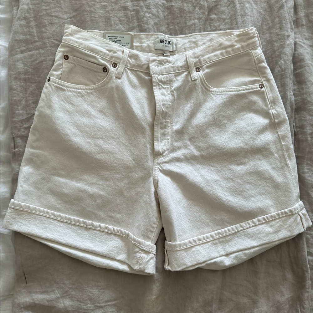AGolde NWT Dame denim shorts in Fortune Cookie size 29.